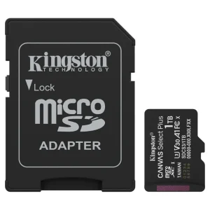 Tarjeta de Memoria microSDXC Kingston Canvas Select Plus 1TB, UHS-I, U3, V30, A1, Clase 10, Adaptador