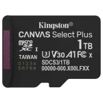 Tarjeta de Memoria microSDXC Kingston Canvas Select Plus 1TB, UHS-I, U3, V30, A1, Clase 10, Adaptador
