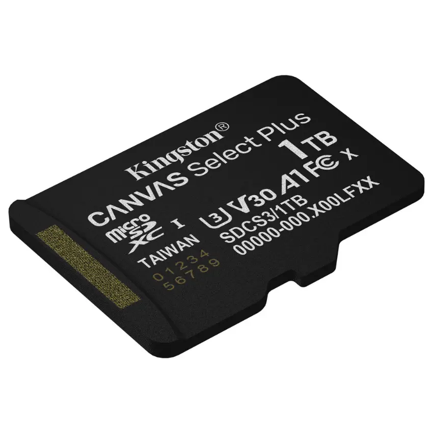 Tarjeta de Memoria microSDXC Kingston Canvas Select Plus 1TB, UHS-I, U3, V30, A1, Clase 10, Adaptador Tarjeta de Memoria microSDXC Kingston Canvas Select Plus 1TB, UHS-I, U3, V30, A1, Clase 10, Adaptador
