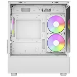 Gabinete Aerocool Viewport Mini V2, Micro-ATX, Sin Fuente, Vidrio Templado Frontal y Lateral, 3 Fan 12 cm ARGB, Blanco