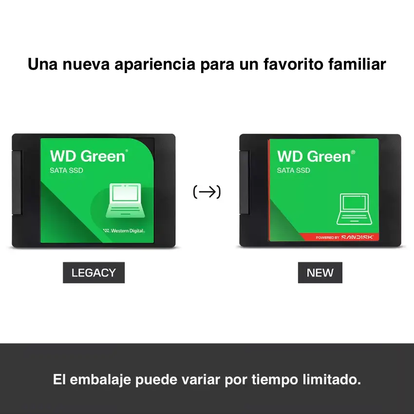Disco SSD Western Digital Green, SANDISK 3D NAND, SATA3, 2.5" Disco SSD Western Digital Green, SANDISK 3D NAND, SATA3, 2.5"