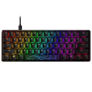 Teclado HyperX Alloy Origins 60, Iluminación LED, Interruptores Lineales HX Red, Gamer, Inglés