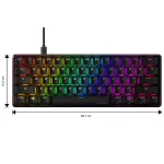 Teclado HyperX Alloy Origins 60, Iluminación LED, Interruptores Lineales HX Red, Gamer, Inglés