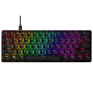 Teclado HyperX Alloy Origins 60, Iluminación LED, Interruptores Lineales HX Red, Gamer, Inglés