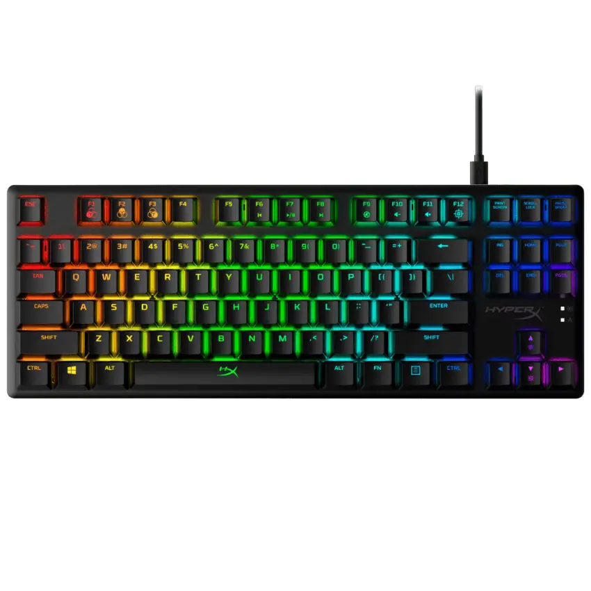Teclado HyperX Alloy Origins Core, Iluminación LED, Interruptores Lineales HX Red, Gamer, Inglés