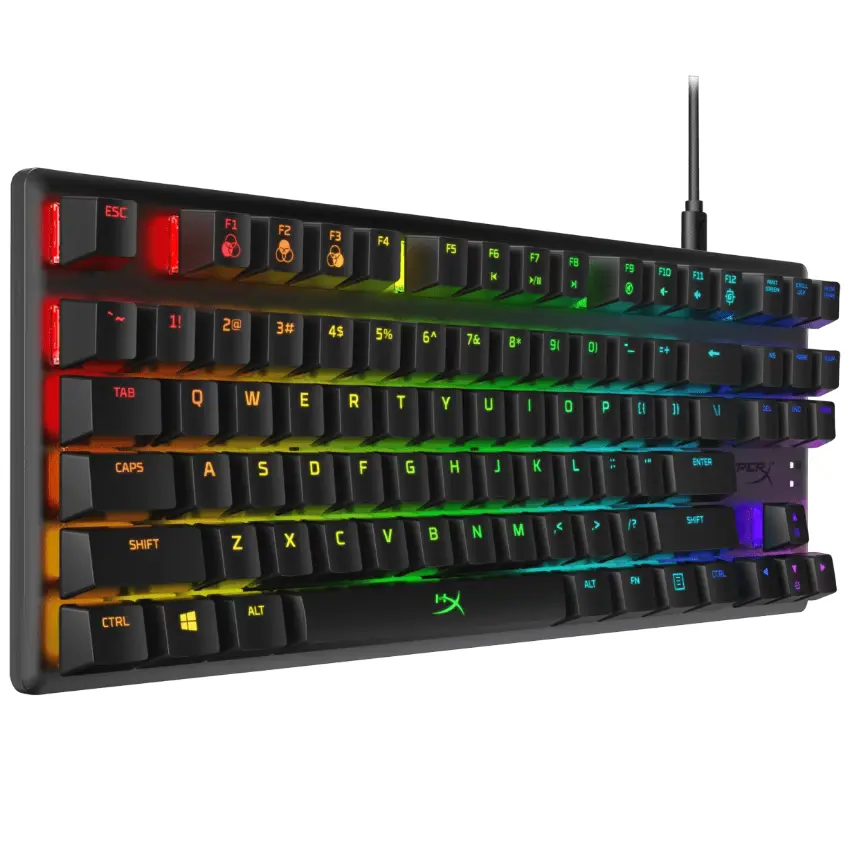 Teclado HyperX Alloy Origins Core, Iluminación LED, Interruptores Lineales HX Red, Gamer, Inglés