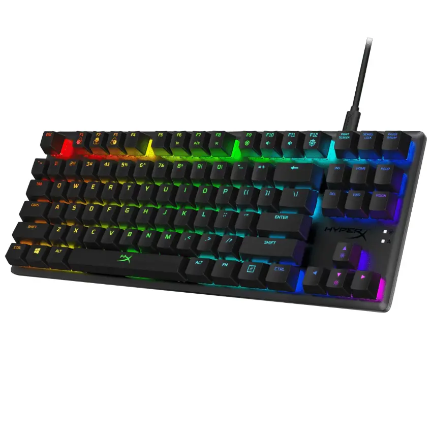 Teclado HyperX Alloy Origins Core, Iluminación LED, Interruptores Lineales HX Red, Gamer, Inglés