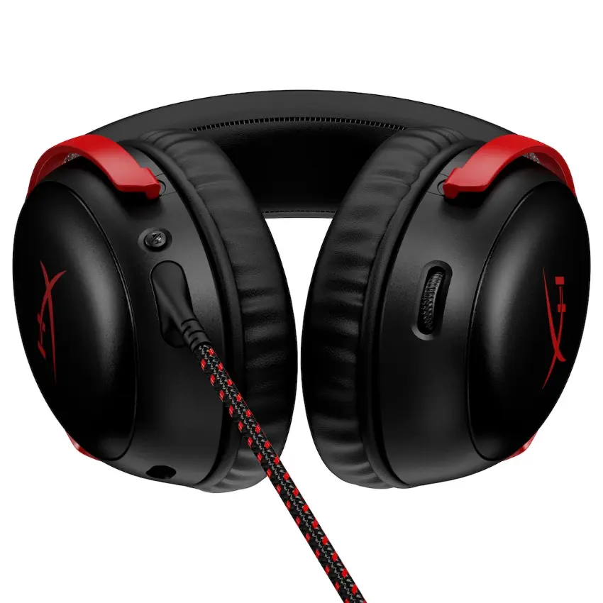 Auriculares HyperX Cloud III, Gamer, USB, Mini Plug 3.5mm, Negro/Rojo
