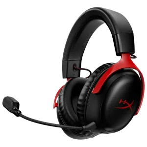 Auriculares Inalámbricos HyperX Cloud III Wireless, Gamer, Negro/Rojo
