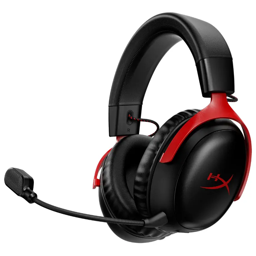 Auriculares Inalámbricos HyperX Cloud III Wireless, Gamer, Negro/Rojo
