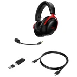 Auriculares Inalámbricos HyperX Cloud III Wireless, Gamer, Negro/Rojo