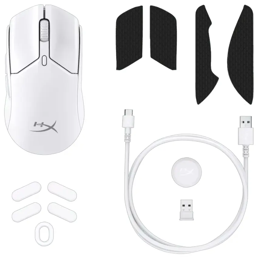 Mouse Inalámbrico HyperX Pulsefire Haste 2 Mini, Gamer, Blanco