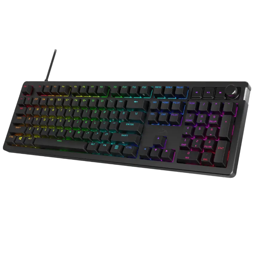 Teclado HyperX Alloy Rise, Iluminación LED, Interruptores Lineales HX Red, Gamer, Inglés