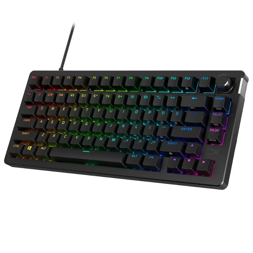 Teclado HyperX Alloy Rise 75, Iluminación LED, Interruptores Lineales HX Red, Gamer, Inglés