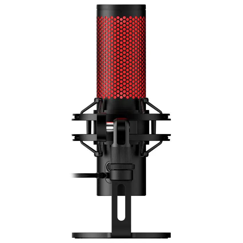 Micrófono de Condensador USB HyperX QuadCast 2, Negro/Rojo