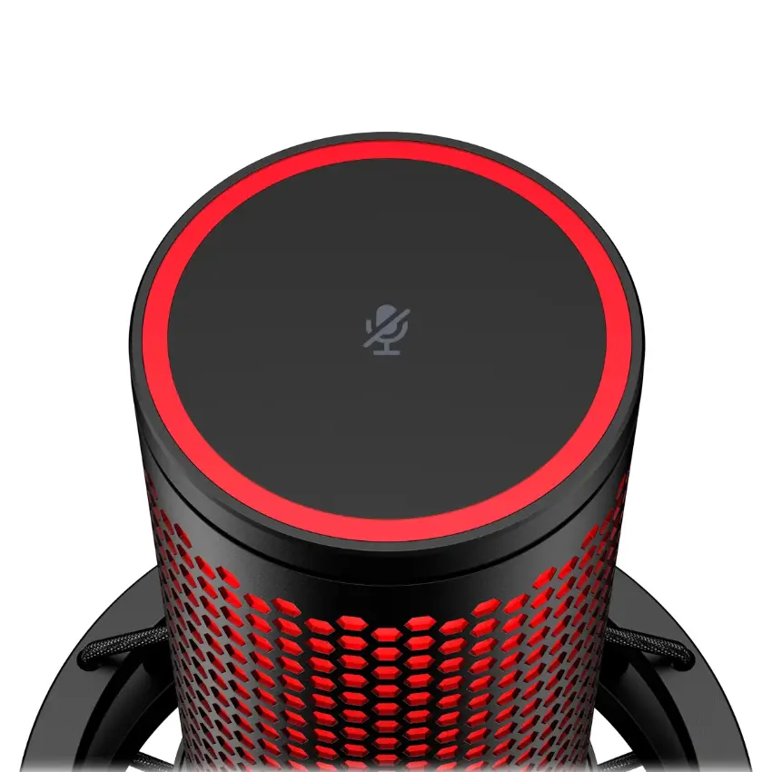 Micrófono de Condensador USB HyperX QuadCast 2, Negro/Rojo