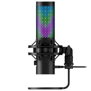 Micrófono de Condensador USB HyperX QuadCast 2 S, RGB, Negro