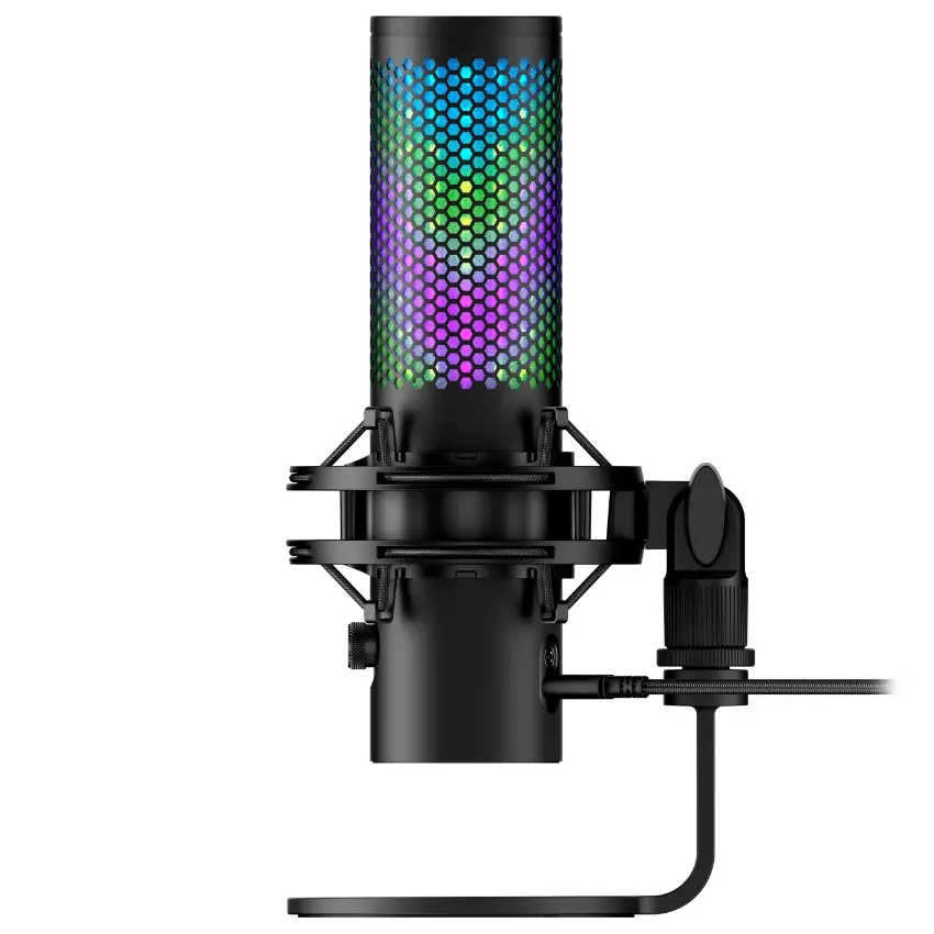 Micrófono de Condensador USB HyperX QuadCast 2 S, RGB, Negro