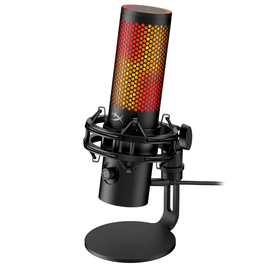 Micrófono de Condensador USB HyperX QuadCast 2 S, RGB, Negro