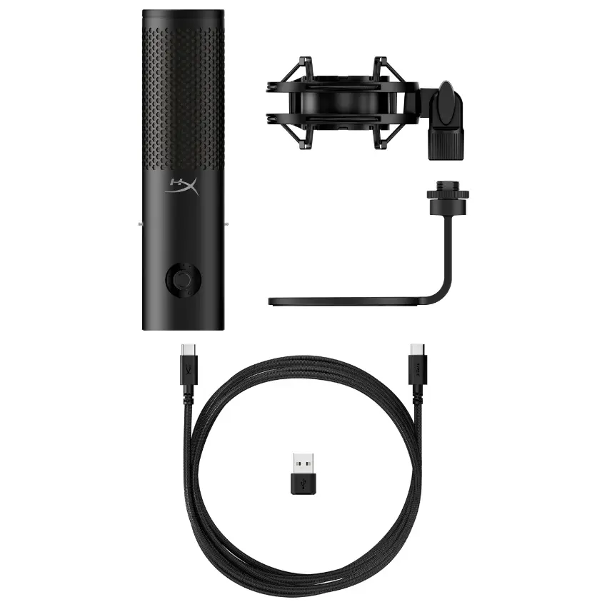 Micrófono de Condensador USB HyperX QuadCast 2 S, RGB, Negro