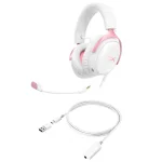 Auriculares HyperX Cloud III, Gamer, USB, Mini Plug 3.5mm, Blanco/Rosa