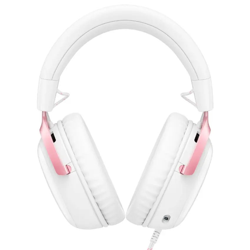 Auriculares HyperX Cloud III, Gamer, USB, Mini Plug 3.5mm, Blanco/Rosa