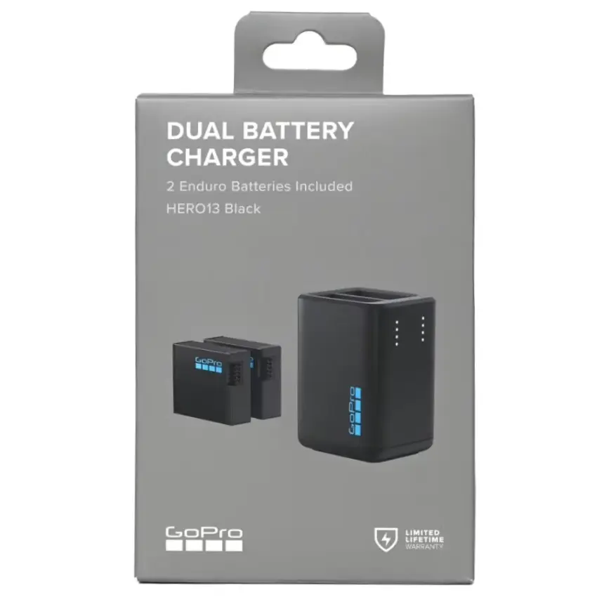 Cargador Doble GoPro con 2 Baterías Enduro para HERO13 Black