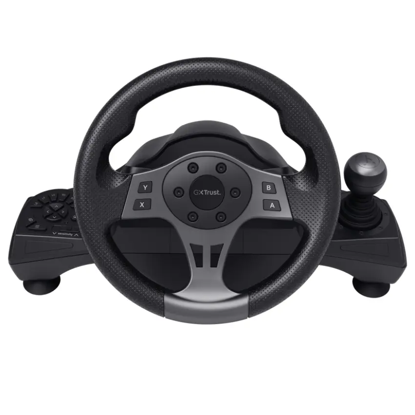 Volante Trust GXT 289 Movi, Con Pedalera y Palanca de Cambios, Nintendo Switch, Xbox Series S, Xbox Series X, Xbox One, PS4, PC Volante Trust GXT 289 Movi, Con Pedalera y Palanca de Cambios, Nintendo Switch, Xbox Series S, Xbox Series X, Xbox One, PS4, PC