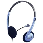 Auriculares Genius HS-02B, Doble Mini Plug 3.5mm, Azul