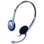 Auriculares Genius HS-02B, Doble Mini Plug 3.5mm, Azul