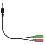 Auriculares Genius HS-02B, Doble Mini Plug 3.5mm, Incluye Cable Adaptador de Audio Combinado de 3.5 mm, Azul