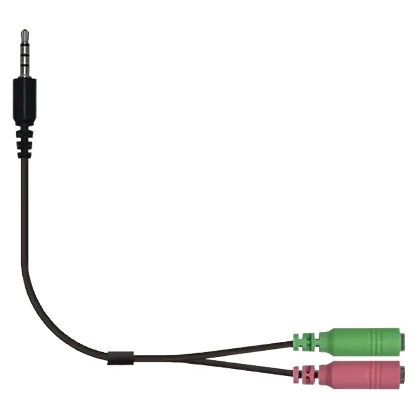 Auriculares Genius HS-02B, Doble Mini Plug 3.5mm, Incluye Cable Adaptador de Audio Combinado de 3.5 mm, Azul