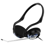 Auriculares Genius HS-300N, Plegable, Doble Mini Plug 3.5mm, Negro