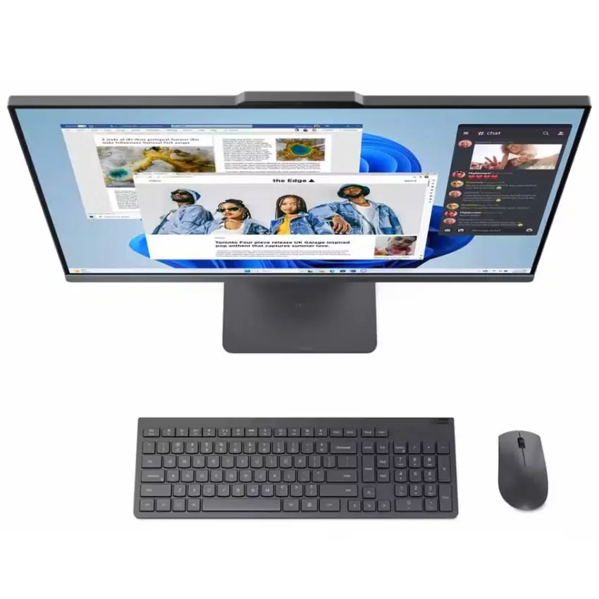 PC All in One Lenovo IdeaCentre AIO 24ARR9, Ryzen 5 7535HS, 16GB RAM, 512GB M.2 NVMe SSD, Wi-Fi 6, USB-C, Windows 11 Home, Luna Grey, Gris Oscuro