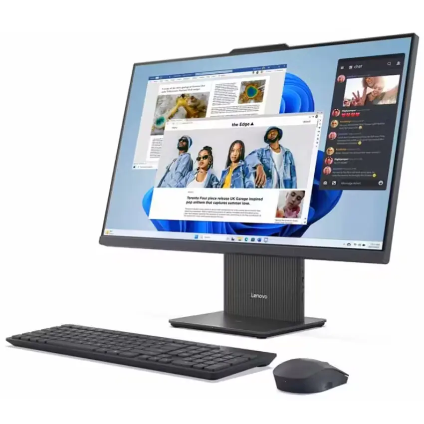 PC All in One Lenovo IdeaCentre AIO 24ARR9, Ryzen 5 7535HS, 16GB RAM, 512GB M.2 NVMe SSD, Wi-Fi 6, USB-C, Windows 11 Home, Luna Grey, Gris Oscuro