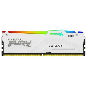 Memoria Kingston FURY Beast, DDR5, RGB, UDIMM, Blanco