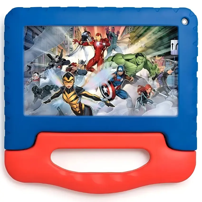 Tablet Multilaser Kids Avengers, 7″, Quad-Core 1.5GHz, 2GB RAM, 32GB eMMC, Wi-Fi, Android 11 Go, Azul/Rojo Tablet Multilaser Kids Avengers, 7″, Quad-Core 1.5GHz, 2GB RAM, 32GB eMMC, Wi-Fi, Android 11 Go, Azul/Rojo