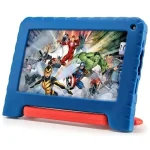 Tablet Multilaser Kids Avengers, 7″, Quad-Core 1.5GHz, 2GB RAM, 32GB eMMC, Wi-Fi, Android 11 Go, Azul/Rojo