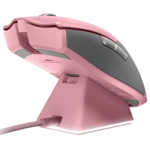 Mouse Inalámbrico Razer Viper Ultimate con Base de Carga, Gamer, Quartz, Rosa
