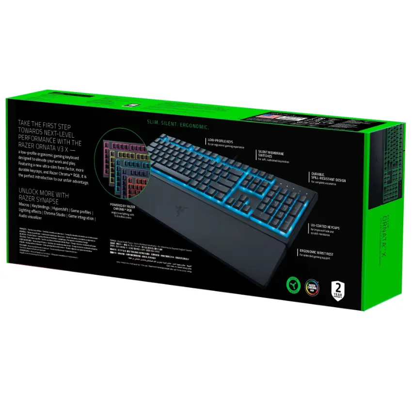 Teclado Razer Ornata V3 X, Chroma RGB, Gamer, Español Teclado Razer Ornata V3 X, Chroma RGB, Gamer, Español