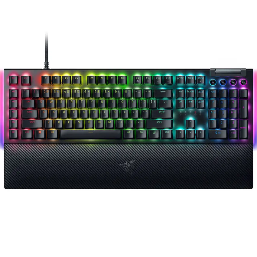Teclado Razer BlackWidow V4, Chroma RGB, Mecánico, Gamer, Yellow Switch, Inglés