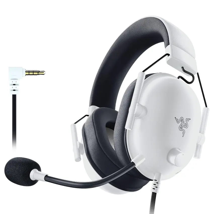 Auriculares Razer Blackshark V2 X, Gamer, Mini Plug 3.5mm, Blanco Auriculares Razer Blackshark V2 X, Gamer, Mini Plug 3.5mm, Blanco