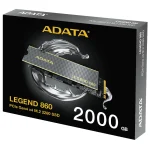 Disco SSD ADATA LEGEND 860 2TB, 3D NAND, PCIe Gen4 x4, M.2 2280, Disipador