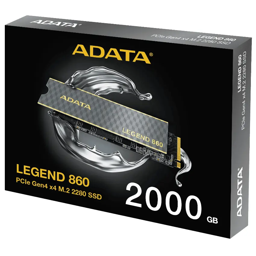 Disco SSD ADATA LEGEND 860 2TB, 3D NAND, PCIe Gen4 x4, M.2 2280, Disipador