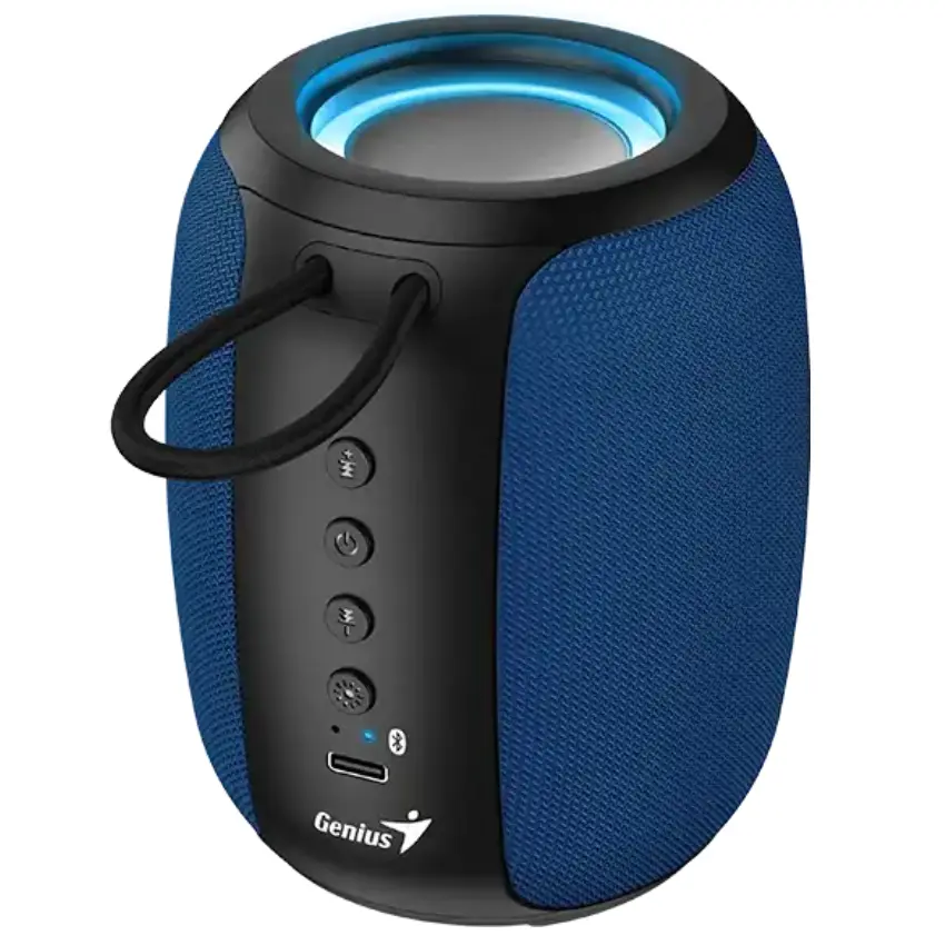 Parlante Genius SP-915BT, Bluetooth, Con Micrófono, Portátil, Azul