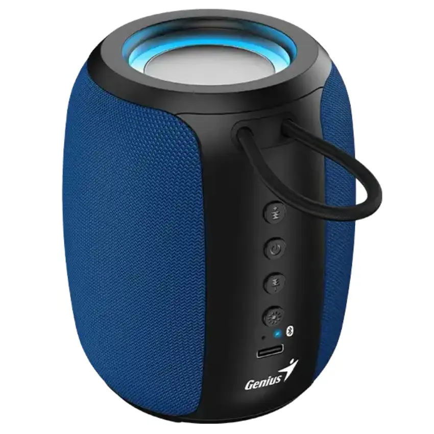 Parlante Genius SP-915BT, Bluetooth, Con Micrófono, Portátil, Azul