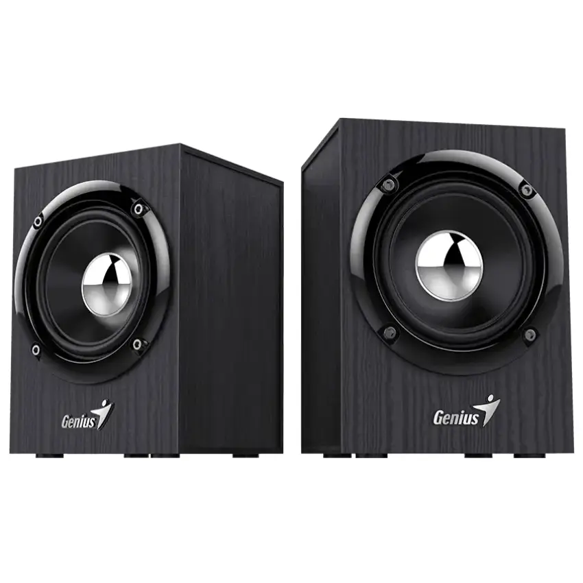 Parlantes Genius SP-HF385BT, 4 W RMS, Bluetooth, Mini Plug 3.5 mm, Negro