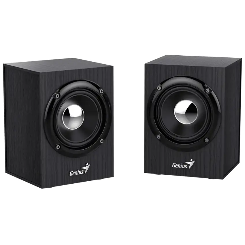 Parlantes Genius SP-HF385BT, 4 W RMS, Bluetooth, Mini Plug 3.5 mm, Negro