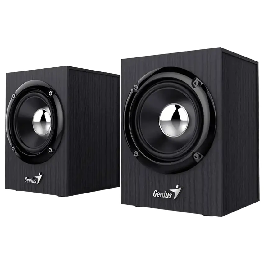 Parlantes Genius SP-HF385BT, 4 W RMS, Bluetooth, Mini Plug 3.5 mm, Negro