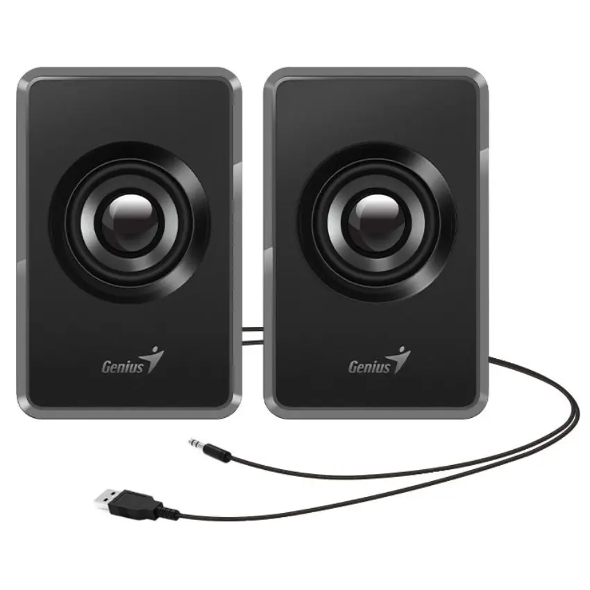 Parlantes Genius SP-U125, 3 W RMS, Mini Plug 3.5 mm, Gris